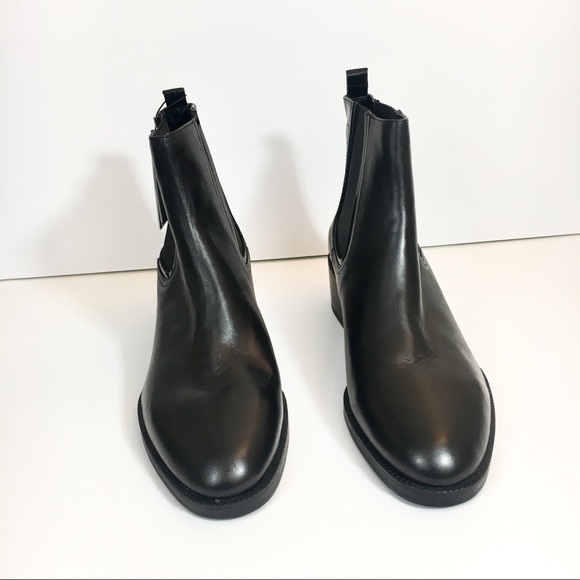 Zara leather and croc embossed bootie - Picture 5 of 6